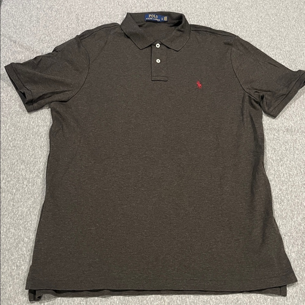 Polo Ralph Lauren men’s polo t-shirt, size L, dark gray.